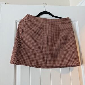 a new day Rust Plaid A-Line Mini Skirt